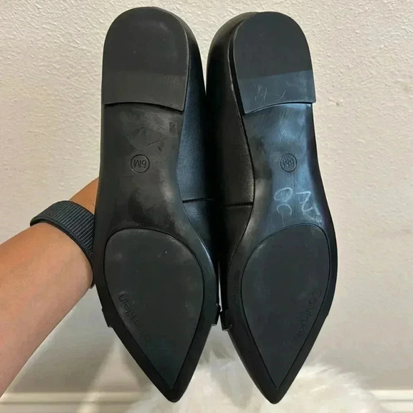 Calvin Klein Angel Pointed Leather Toe Flat - Picture 6 of 7